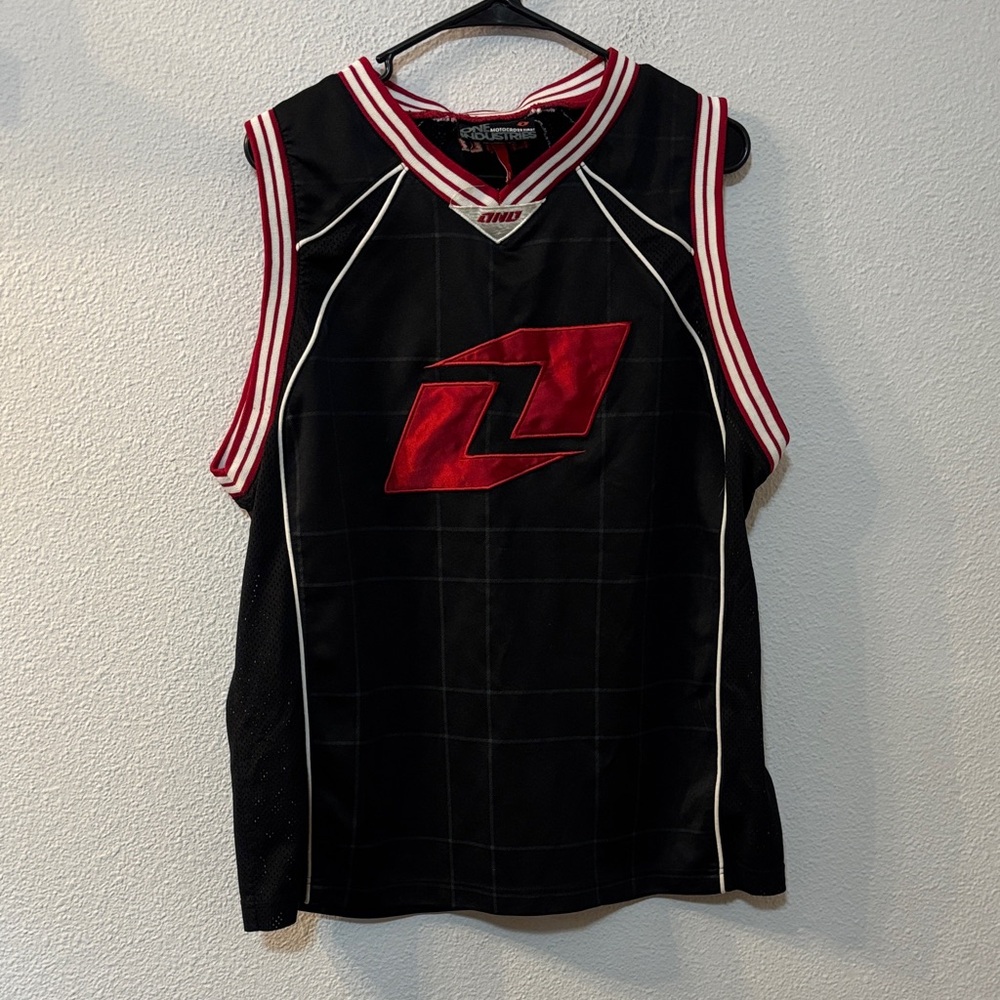 One Industries Black Jersey with Red and White Accents